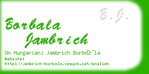 borbala jambrich business card